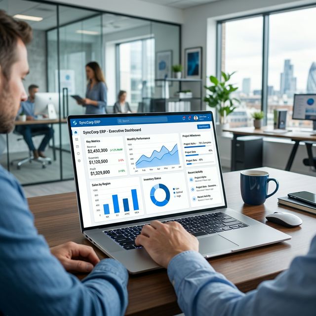 ERP System Dashboard Preview